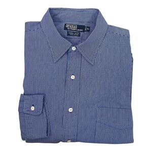 Polo by Ralph Lauren Blue and white check Casual Button Down Shirt XL